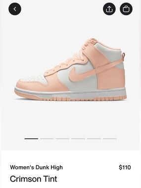 Nike Women's Dunk High in Crimson